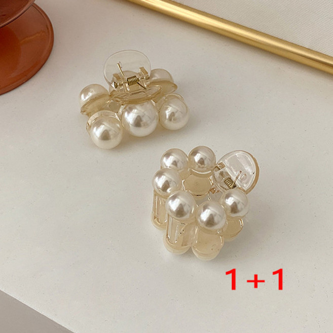 유니스뮬라 헤어집게 머리집게 진주 스몰 집게핀 1+1