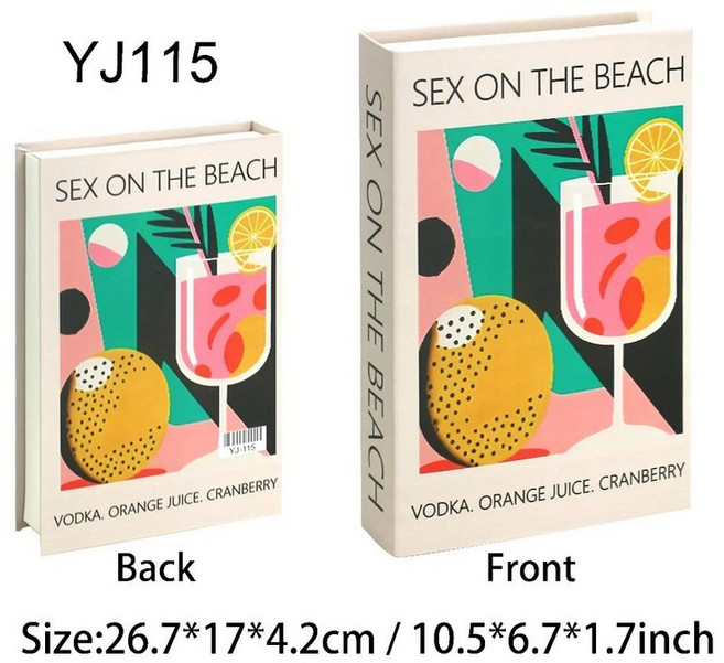 미니멀리스트 레트로 거실 장식 책 보관함 모델 추상 그림 커피 테이블 가짜 럭셔리, 02 NOT OPEN, 16 YJ115