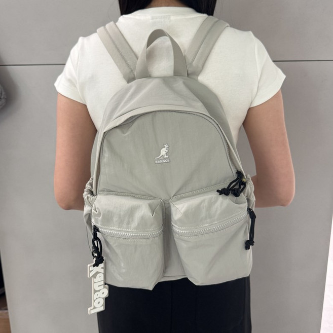 [국내정식매장] 캉골 가방 Kangol 에브리데이 나일론 포켓 백팩 1501 그레이 책가방