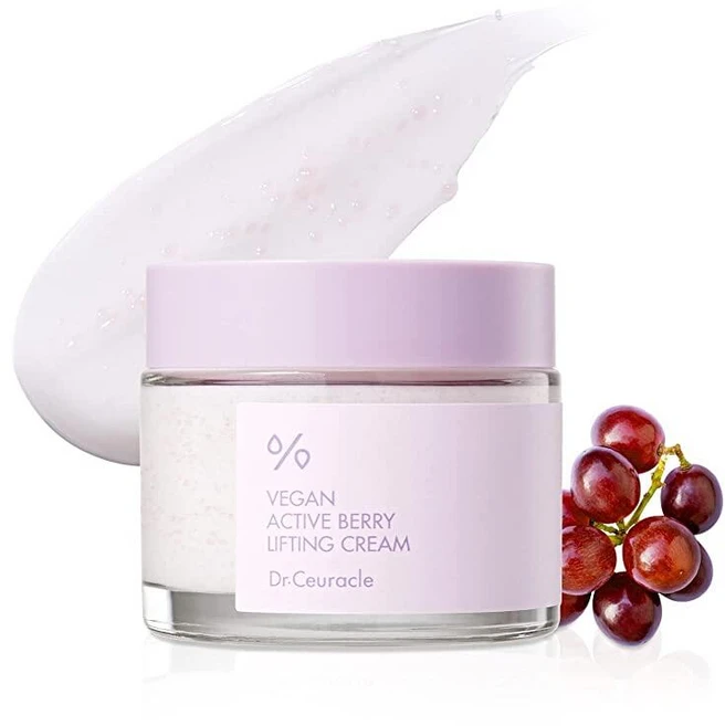 Leegeehaam Dr.Ceuracle 비건 액티브 베리 리프팅 크림 (75g / 2.64온스) - 레스베라트롤 캡슐과 비타민 A가 함유된 항산화 모이스처라이저 수분 공급, 리게하암 .큐라클 비건 액티브 베리 리프팅 크림 (75, 1개 - 쿠팡