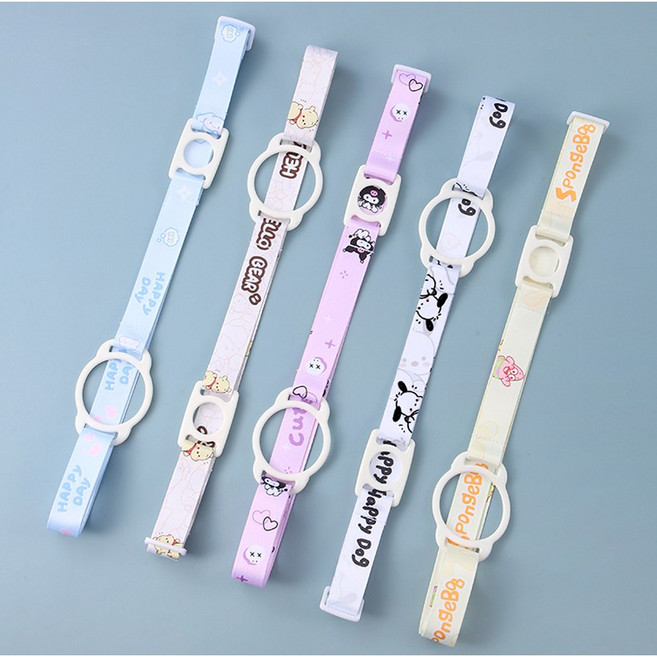 1+1 시나모롤 텀블러 스트랩 끈달린 물통 통용 가방 끈 홀더 걸이+Integrated International Trade Co. Ltd 머리핀, 마이멜로디, 쿠로미, 2개