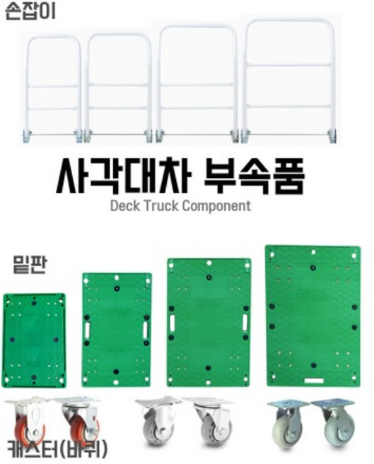 플라스틱 대차 부속 (손잡이 밑판) 추가구매, 손잡이, -, 1개