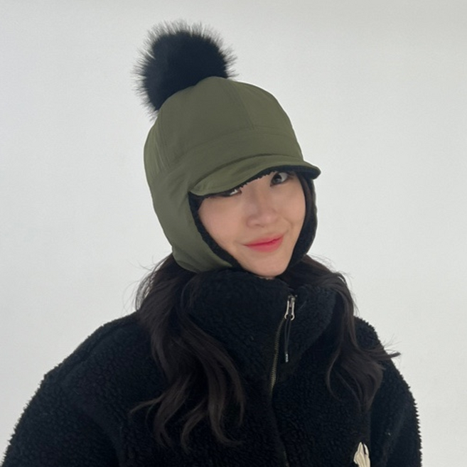 디베일 방울 패딩 귀달이 모자 겨울 털 트루퍼햇 방한 귀도리 스키장 군밤모자