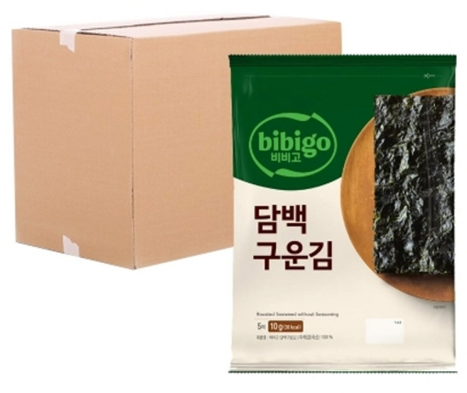 CJ [박스] 비비고 담백구운김 10g 40입, 40개