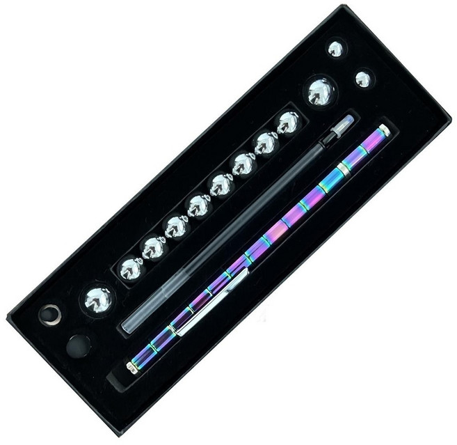 자석 볼펜 학습도구 펜 신기한 물건 금속 선물 변신 다기능 마그넷 4칼라, 0.5mm, 기타, 중형 강철구-12mm