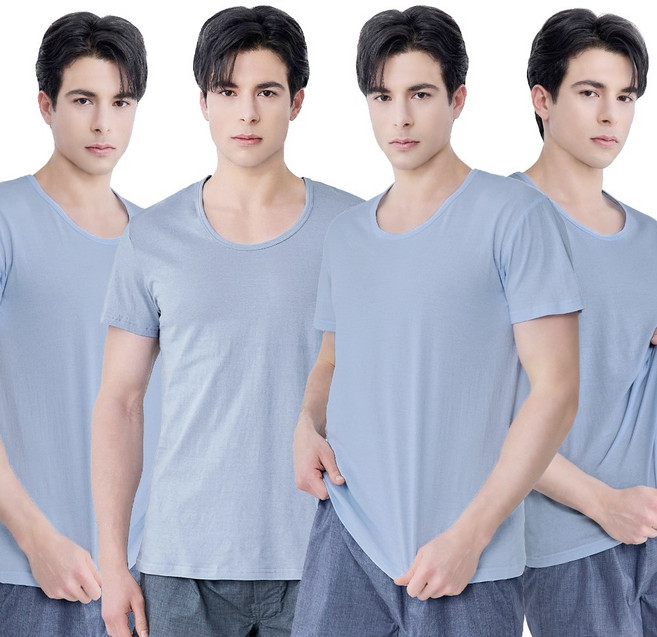 좋은사람들 남자 유색 반팔런닝 4매