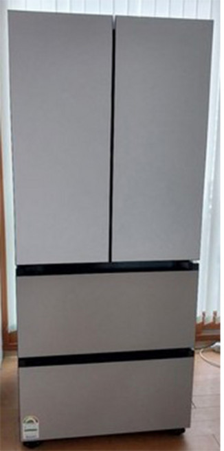 삼성전자 Bespoke AI 김치플러스 420L 4도어 키친핏 김치냉장고 방문설치, 에센셜화이트 + 에센셜베이지, RK70F42M2ZG