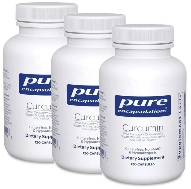 퓨어인캡슐레이션 커큐민 500mg 캡슐 Pure Encapsulations Curcumin, 3개, 120정 - 쿠팡
