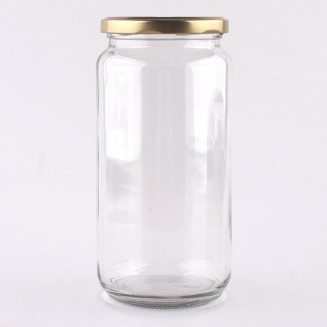 뉴마켓 유리병 82파이 유자 1kg 금색러그캡 14개 (약 지름 9.2cm x 높이 18.8cm x 마개 8.2cm)