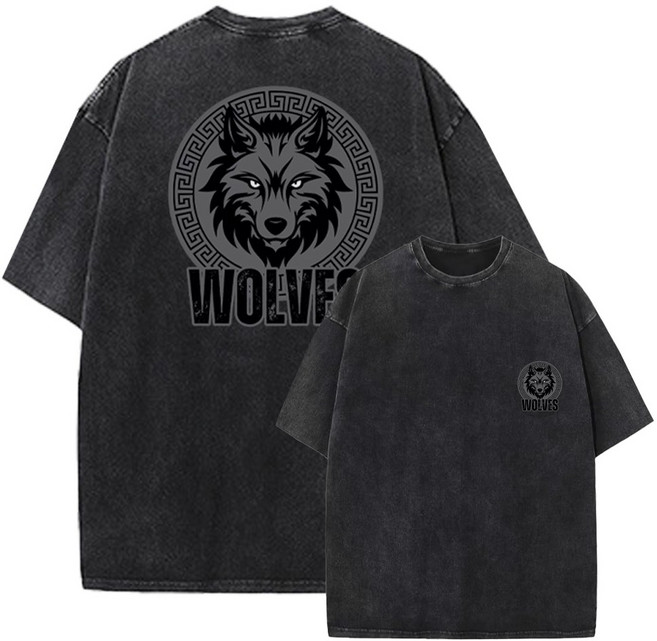 마제클로 240G 피그먼트 오버핏 반팔티 프린트 워싱 반팔