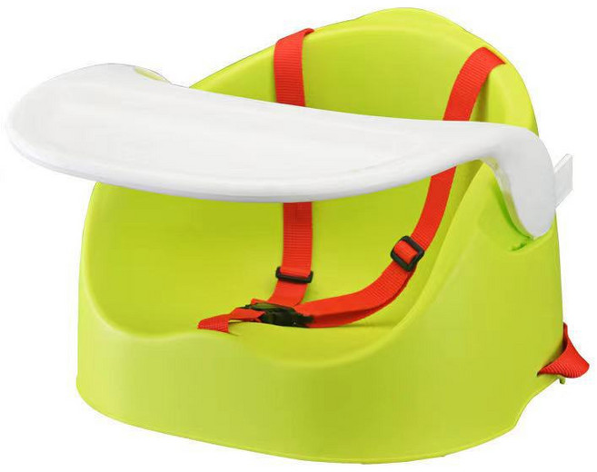 【一件代發】嬰兒餐椅便攜式多功能寶寶餐椅兒童餐椅吃飯學坐椅, 綠色【配灰色安全帶】:如圖所示