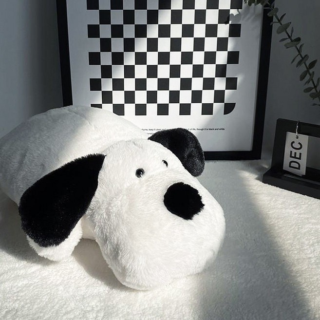 허니잼 귀여운 강아지 바둑이 봉제인형 안고자는 동물 인형, 1개, 50cm