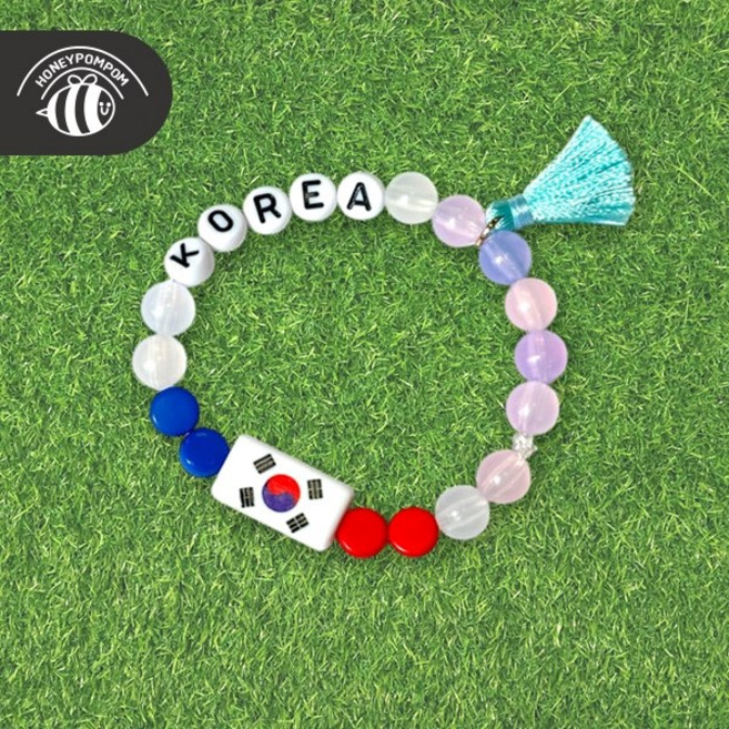 허니폼폼 태극기 자외선 팔찌 만들기