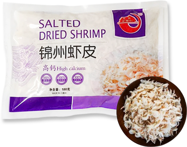 홍홍 중국식품 샤미 마른새우 젓새우 중국새우 냉동 새우젓, 180g, 1개