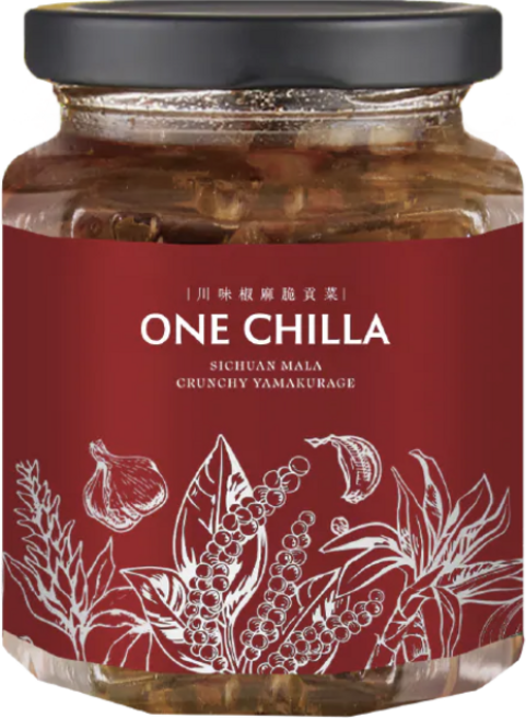 ONE CHILLA 川味麻辣脆爽 蔥蒜脆菜, 260g, 1個