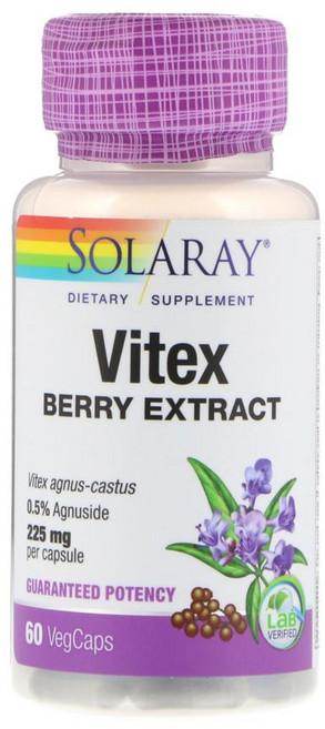 솔라레이 바이텍스 베리 추출물 225mg 베지캡, 1개, 60정