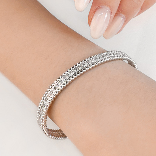 아이루리 고퀼 큐빅 셋팅 뱅글 은 팔찌 실버925 럭셔리 주얼리 블링 선물 빼를리 패션