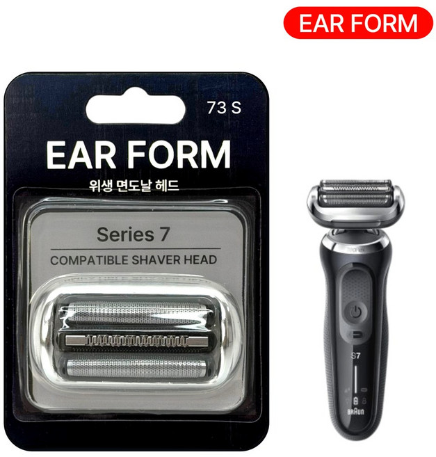 이어폼 브라운 면도날 망 시리즈7 신형 교체용 헤드 S7, 1개, S실버, 73