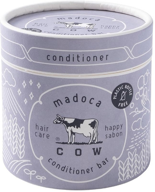 madoca 컨디셔너-바- 해피 - 사본의 향기 고체 컨디셔너- 53g 약산성 수분 윤기 머리 파라벤프리- 논실리코, 1개, 1g