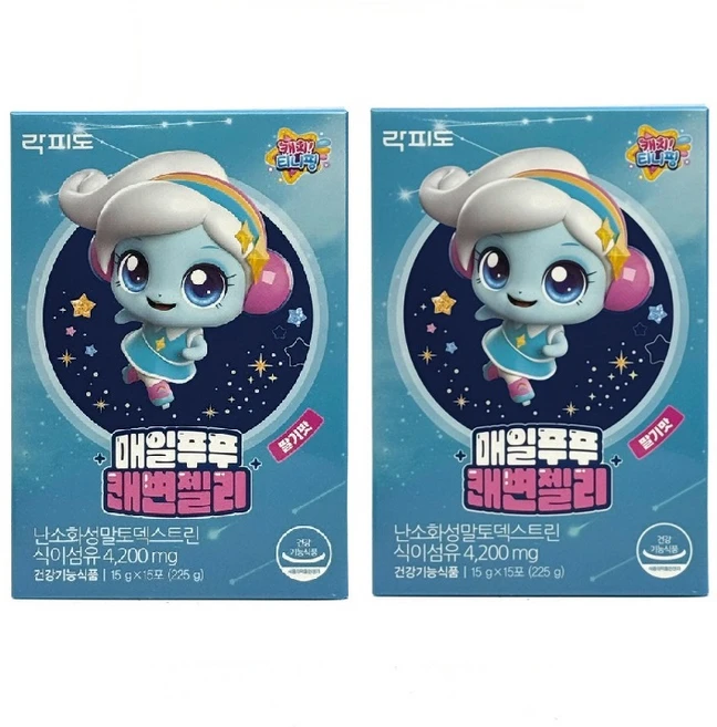 락피도 매일푸푸 쾌변젤리 15p, 225g, 2개 - 쿠팡