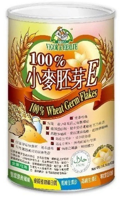 VIGOR & HEALTH 小麥胚芽片 400公克 高維生素B E 植物蛋白質, 400g, 1個