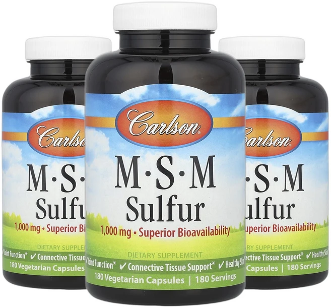 칼슨 MSM 엠에스엠 황 베지 캡슐 180정 2+1, 180회분, 3개 - 쿠팡