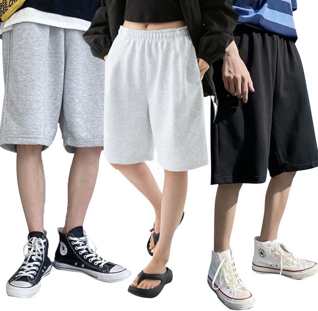 남녀공용 버뮤다 와이드 트레이닝 반바지 중고생 운동복 5부 반바지 팬츠