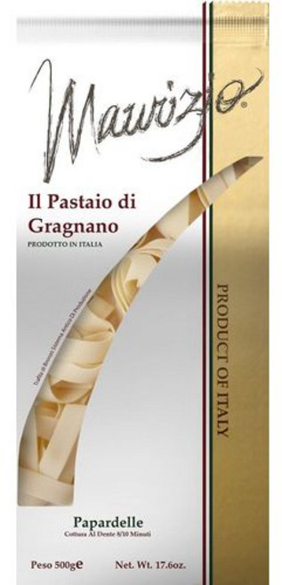 마우리치오 - 이탈리아 파파르델레 파스타 (4)- 17.6 oz(498g). Maurizio - Italian Pappardelle Pasta (4)- 17.6 oz. Pkgs, 마우리치오 - 이탈리아 파파델 파스타, 4- 17.6온, 1개
