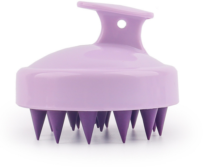 실리콘 헤어 두피 브러쉬 마사지 샴푸 헤어브러쉬 샴푸 거품 브러시, 1개, 보라색