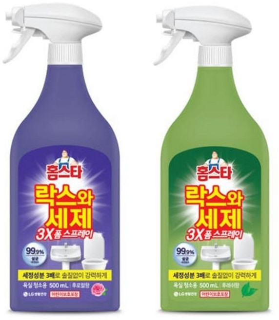 욕실 청소 스프레이 거품 변기 세면대 화장실 청소 스프레이 타일 500ml 곰팡이 살균제 액상형 세탁실, 후레수향
