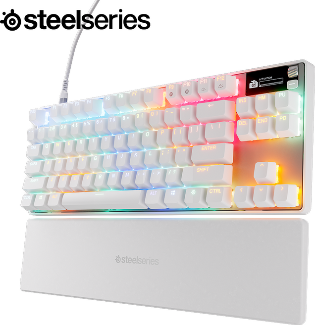 스틸시리즈 Apex Pro TKL Gen 3 White US 자석축 기계식 게이밍 키보드 / 공식 판매점, White_, ST-64898, 마그네틱축(자석축)