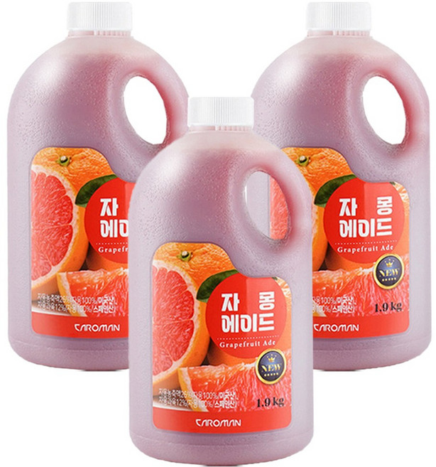 까로망 자몽 에이드 1.9kg, 3개