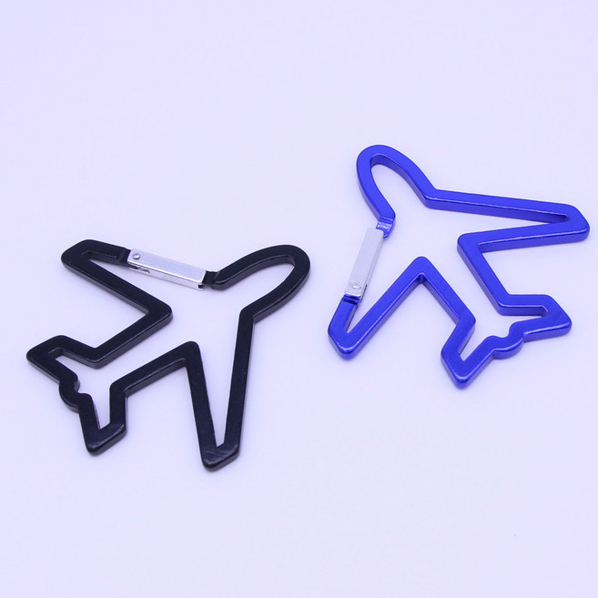 비행기 모양 키홀더 키링, 블루, 1개