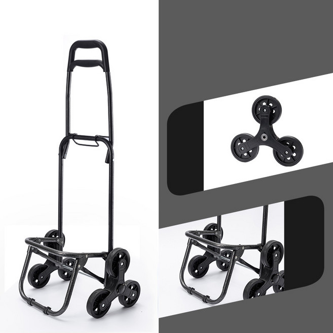 가벼운 장보기 카트 GIANXI 작은 손수레 계단식 접이식 작은 트레일러 손수레 카트 손수레 카트 가정용 휴대용 장바구니 가벼운 노인 손수레, 1개