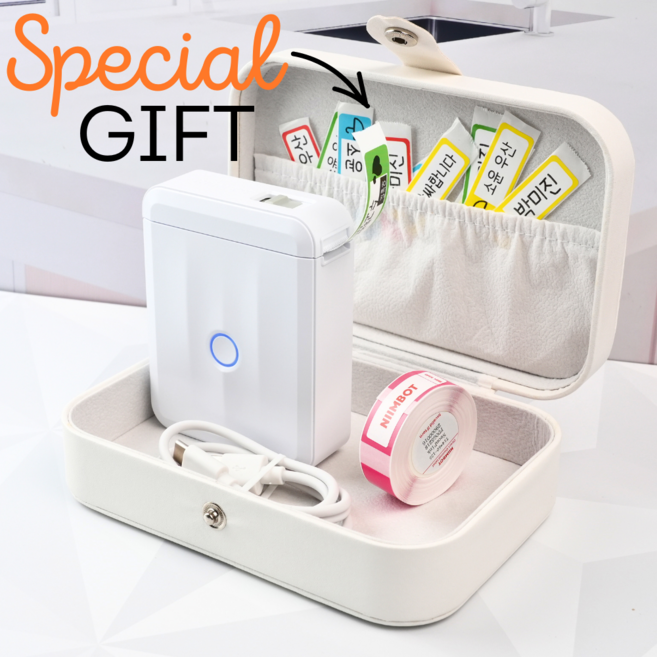 님봇 Niimbot D110M (2세대) 네임스티커 라벨프린터, 화이트12x30, 1개, D110M화이트