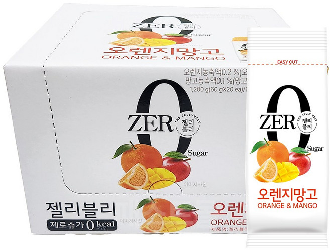 쉐프엠 젤리블리 오렌지망고 제로슈가, 1박스, 1.2kg