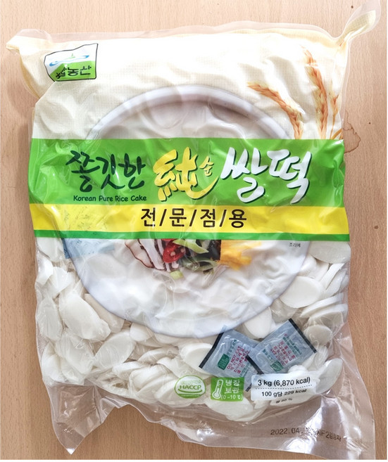 칠갑농산 쫄깃한 순쌀떡 (수입산) 3kg BOX, 4개