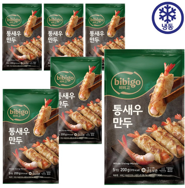 [신제품] CJ 비비고 고메 통새우 만두, 6개, 200g