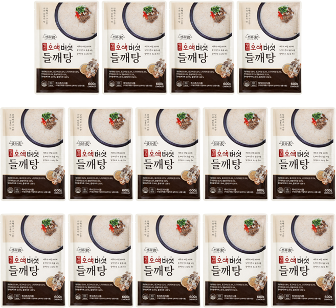 이채원 명인 선유가 오색버섯 들깨탕, 14개, 600g