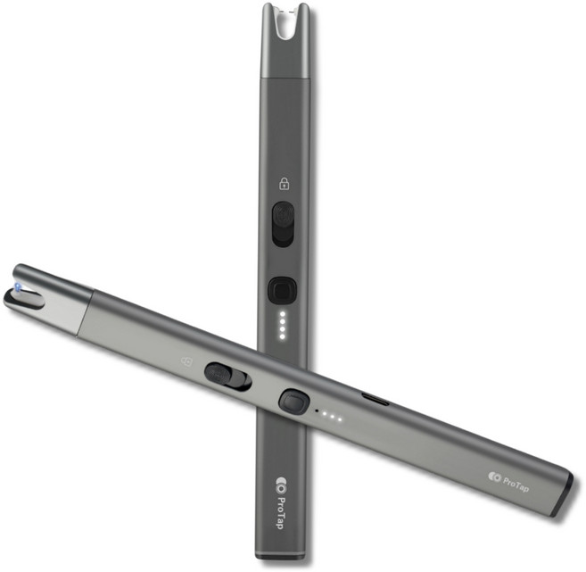 ProTap USB充電式點火筆 防風 等離子點火 電量顯示, 灰色, 1個