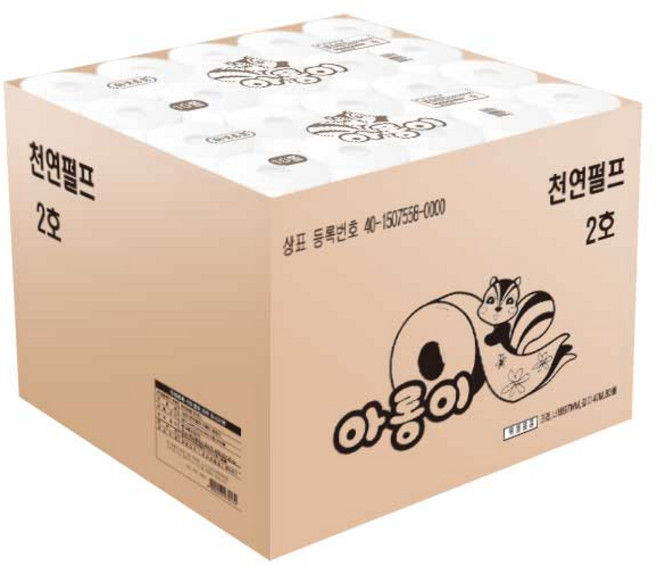 천연펄프 아롱이 화장지 3겹 40M 80롤, 10개입, 10개
