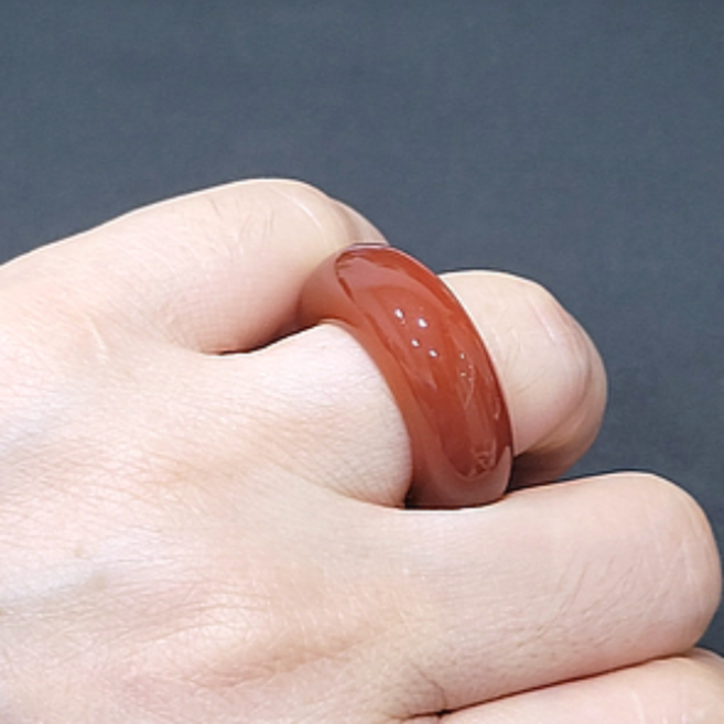 자마노 천연석 혼주반지 한복 반지 가락지