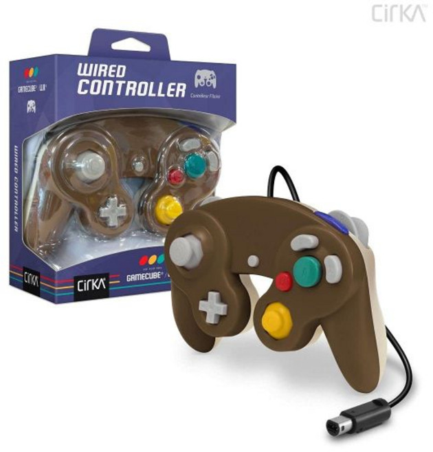 게임큐브 GC / Wii용 Cirka 유선 컨트롤러 - 옐로우 퍼플, Cirka Wired GameCube Controlle