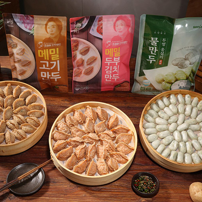 조정애 만두명인 명품 메밀만두 TV홈쇼핑 100% 국내산 한돈 고기 김치 감자옹심이, 1개, 2.372kg