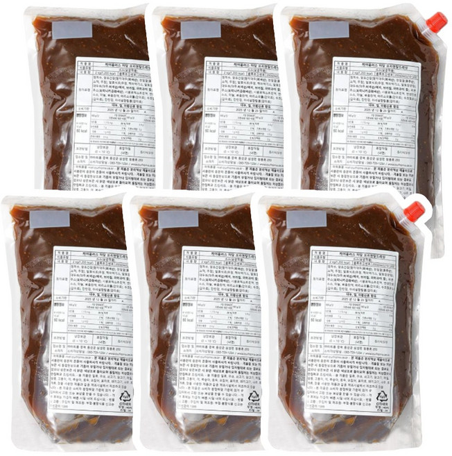 아워홈 케어플러스 저당 오리엔탈드레싱, 6개, 2kg