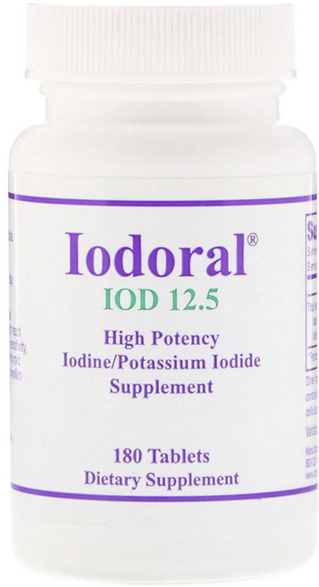 Optimox IOD 12.5碘化鉀補充錠, 180顆, 1罐