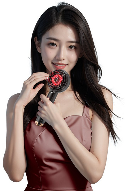 SEWEEK EMS헤어부스터 두피 마사지기 워터프루프 전동 두피 마사지 빗, 그레이