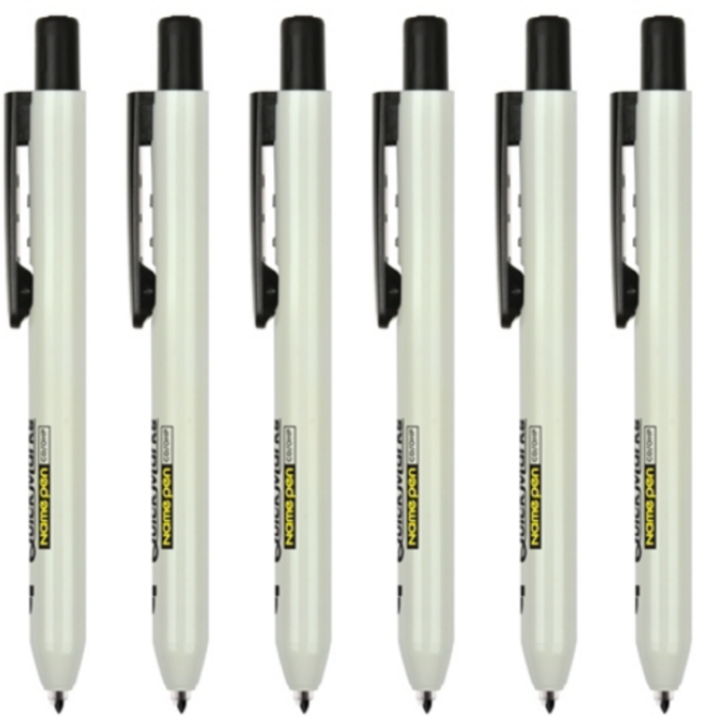 저스트클릭 네임펜 S, 6개, 흑색