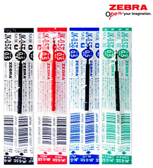 제브라 사라사 다색펜 멀티펜 RJK리필심 JK-0.5 (10개입), 혼합 0.5(흑5청2적2녹1)