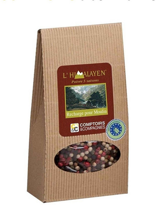 콤투아 히말라야 유기농 후추 5종 롱페퍼 페퍼밀 통후추 그라인더 리필팩 중 택 1, 유기농 통후추 리필팩 125g, 1개, 125g